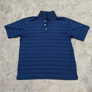 Walter Hagen Blue Striped Men’s Golf Shirt Size M